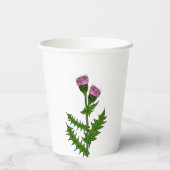 スコットランド国旗のアザミ紙カップ 紙コップ (裏面)