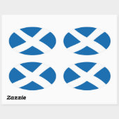 スコットランド国旗のシール 楕円形シール (シート)