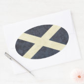 スコットランド国旗のシール 楕円形シール (封筒)