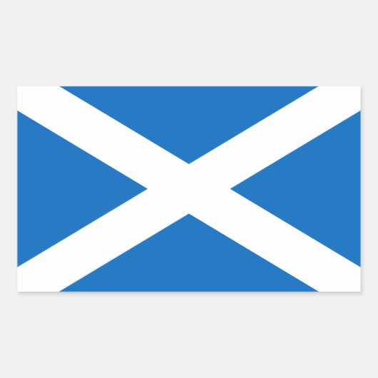 スコットランド国旗のシール 長方形シール (正面)