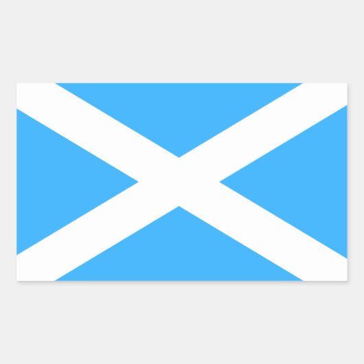 スコットランド国旗のシール 長方形シール (正面)