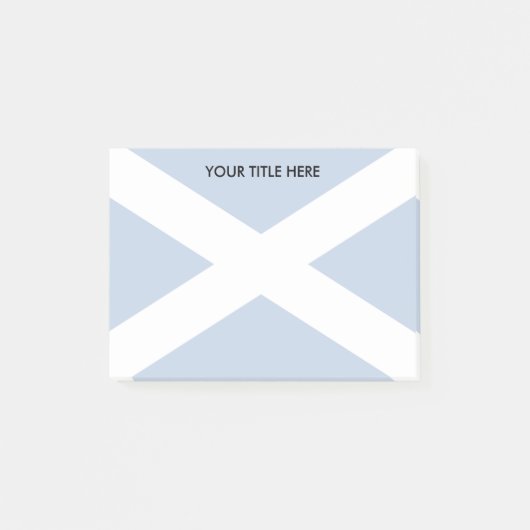 スコットランド国旗のソフト背景イメージのカスタム ポストイット (正面)