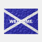 スコットランド国旗のデザイン ドアマット (正面)