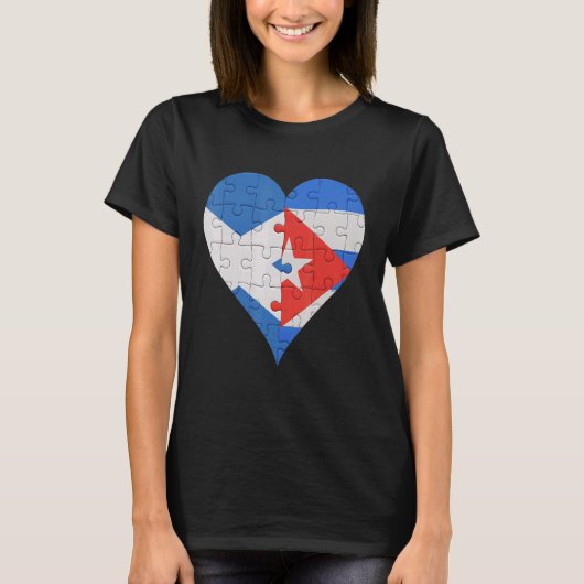 スコットランド国旗のハート Tシャツ (正面)
