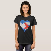 スコットランド国旗のハート Tシャツ (正面フル)