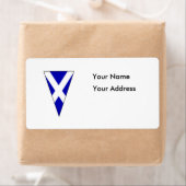 スコットランド国旗のバンティング三角形 ラベル (インサイチュ)