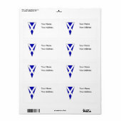 スコットランド国旗のバンティング三角形 ラベル (フルシート)