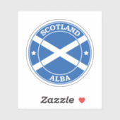 スコットランド国旗の丸い円のエンブレム シール (シート)