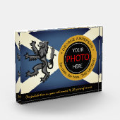 スコットランド国旗の写真ブロック&スコットランド/名前バッジ フォトブロック (左)