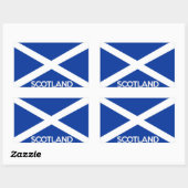 スコットランド国旗の国文字名scotish 長方形シール (シート)