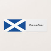 スコットランド国旗の折り畳み名刺テンプレート 名刺 (外部フラット)