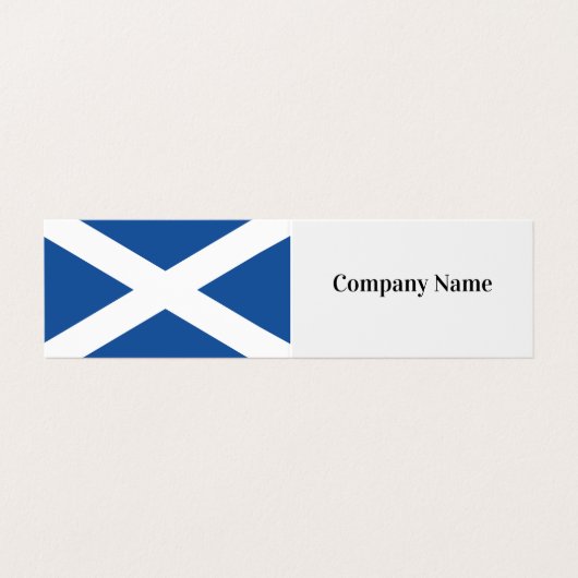 スコットランド国旗の折り畳み名刺テンプレート 名刺 (外部フラット)