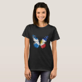 スコットランド国旗の蝶 Tシャツ (正面フル)