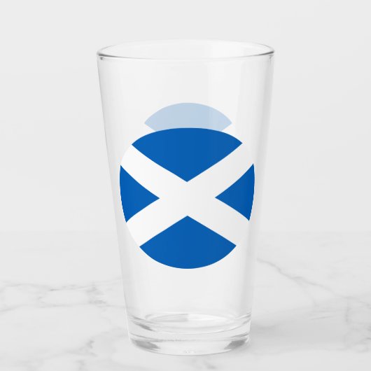 スコットランド国旗の青い白十字 タンブラーグラス (正面)