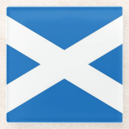 スコットランド国旗を持つガラスのコースター，英国 ガラスコースター