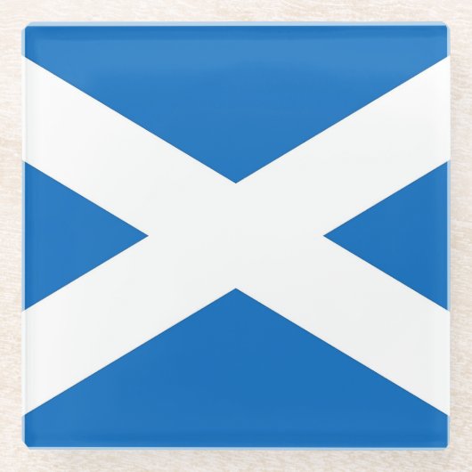 スコットランド国旗を持つガラスのコースター,英国 ガラスコースター (正面)
