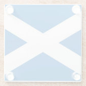 スコットランド国旗を持つガラスのコースター,英国 ガラスコースター (裏面)