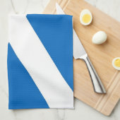 スコットランド国旗を持つキッチンタオル キッチンタオル (四つ折り)