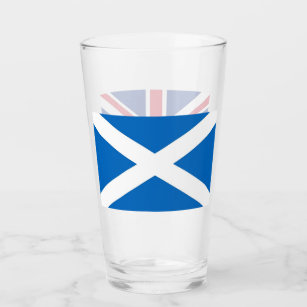 スコットランド国旗を持つ愛国的なガラスのカップ タンブラーグラス