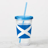 スコットランド国旗を持つ愛国的なタンブラー アクリルタンブラー (裏面)