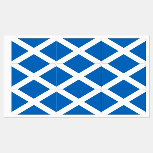 スコットランド国旗を持つ愛国的なラベル ラベル (シート)