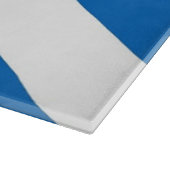 スコットランド国旗を掲げたガラス製の板 カッティングボード (角)