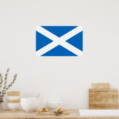 スコットランド国旗を掲げたポスター ポスター (キッチン)