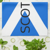 スコットランド国旗スコットランドカート キッチンタオル (折り畳み)