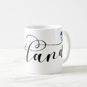 スコットランド国旗ハート、スコティッシュサルタイヤ コーヒーマグカップ (正面右)