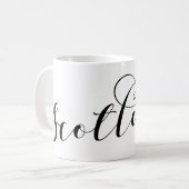 スコットランド国旗ハート、スコティッシュサルタイヤ コーヒーマグカップ (正面左)