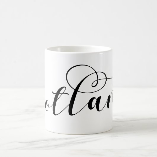 スコットランド国旗ハート、スコティッシュサルタイヤ コーヒーマグカップ (中央)