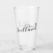 スコットランド国旗ハート、スコティッシュサルタイヤ タンブラーグラス (裏面)