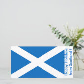 スコットランド国旗、イギリスからのハッピーホリデー。 シーズンカード (スタンド正面)