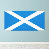 スコットランド国旗 キャンバスプリント (インサイチュ (ウッドフロア))