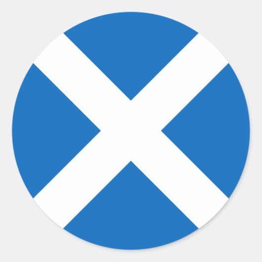 スコットランド国旗 – スコットランド国旗の土産 ラウンドシール (正面)