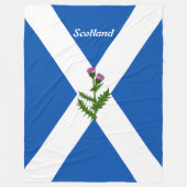 スコットランド国旗 フリースブランケット (正面)