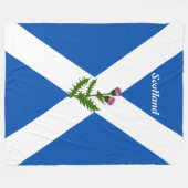 スコットランド国旗 フリースブランケット (正面(横))