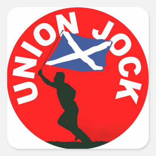スコットランド国旗「ユニオン・ジャック」 スクエアシール (正面)