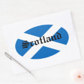 スコットランド国旗 楕円形シール (封筒)