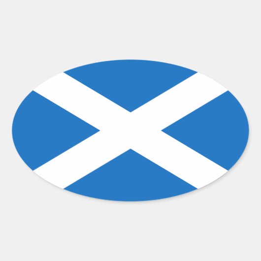 スコットランド国旗 楕円形シール (正面)