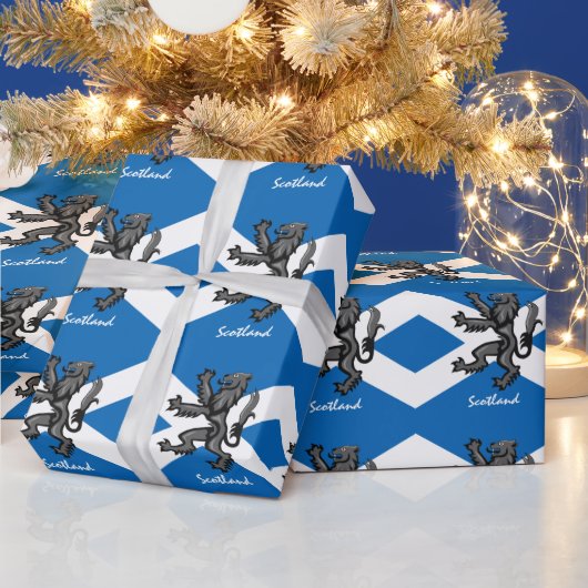 スコットランド国旗、激しい&ギフトスコットランド/スポーツファン ラッピングペーパー (クリスマス)