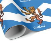 スコットランド国旗、激しい&スコットランドの贈り物/スポーツファン ラッピングペーパー (ロールコーナー)