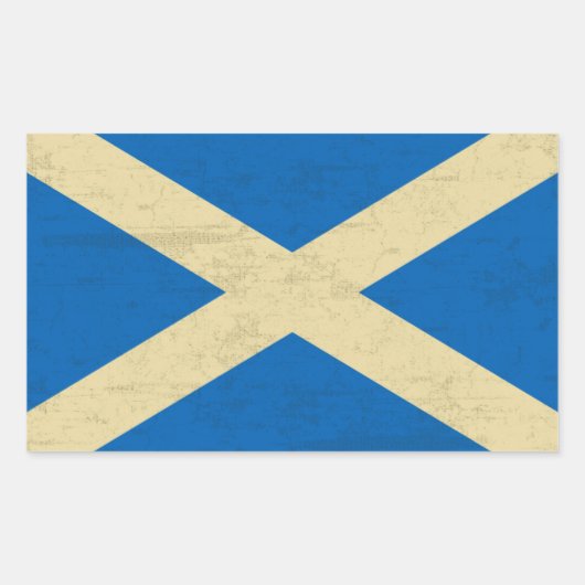 スコットランド国旗 長方形シール (正面)
