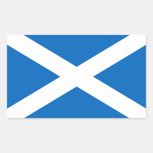スコットランド国旗 長方形シール (正面)