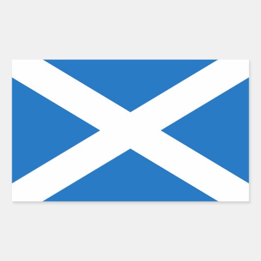 スコットランド国旗 長方形シール (正面)