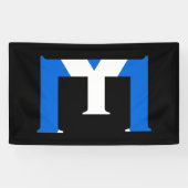 スコットランド国旗(v) bnrcntにオーバーレイされたEモノグラム 横断幕 (横)