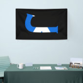 スコットランド国旗(v) bnrcntにオーバーレイされたJモノグラム 横断幕 (トレードショー)