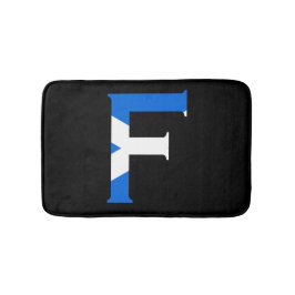 スコットランド国旗bmcntにオーバーレイされたFモノグラム バスマット