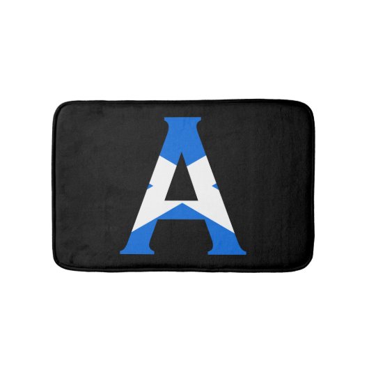 スコットランド国旗bmcntに覆われたモノグラム バスマット (正面)