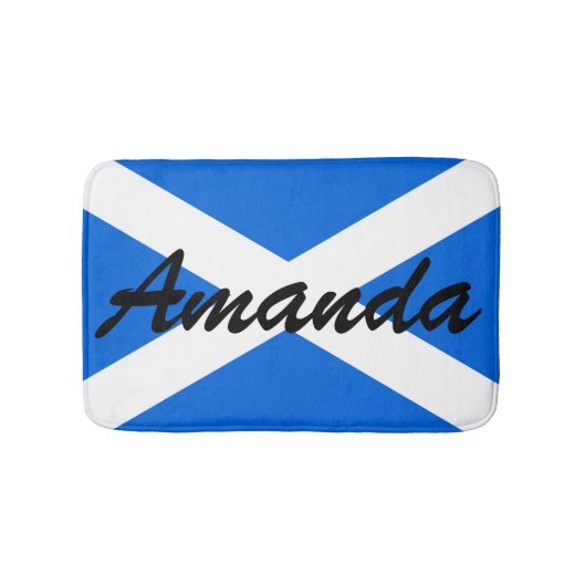 スコットランド国旗bmcnt名前をカスタムする バスマット (正面)